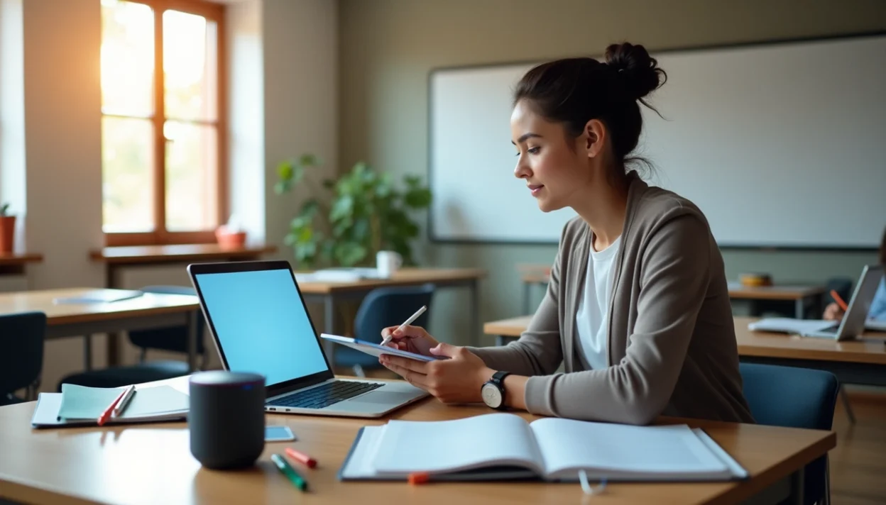 Une enseignante qui créer grâce à IA et Education